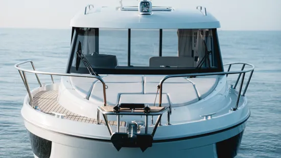 Front Bow View. Sunbeds Area.