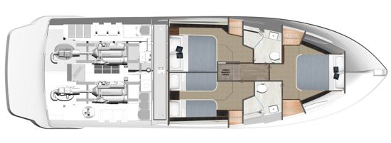 SUV-465-accommodation-deck-layout-with-one-guest-cabin-featuring-two-separate-beds-and-one-guest-cabin-featuring-queen-size-bed