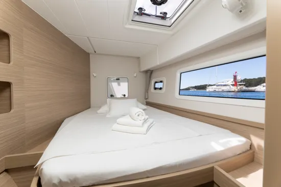 Luxurious cabin interior on Lady Aurora - Lagoon 42