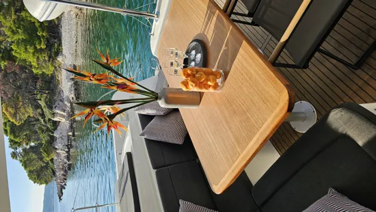 Lagoon 42 2024 Mahi Mahi cockpit table